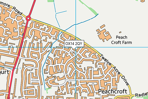 OX14 2QY map - OS VectorMap District (Ordnance Survey) OX14 2QY map - OS VectorMap District (Ordnance Survey)