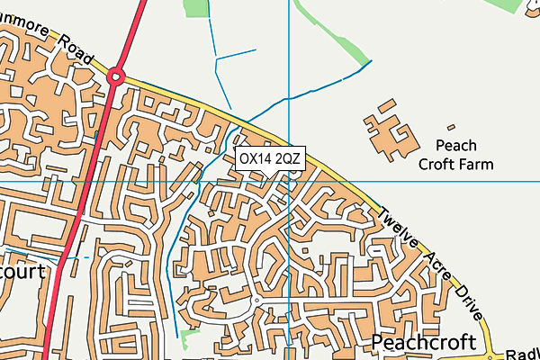 OX14 2QZ map - OS VectorMap District (Ordnance Survey) OX14 2QZ map - OS VectorMap District (Ordnance Survey)