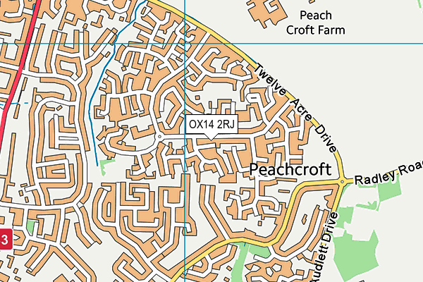 OX14 2RJ map - OS VectorMap District (Ordnance Survey) OX14 2RJ map - OS VectorMap District (Ordnance Survey)