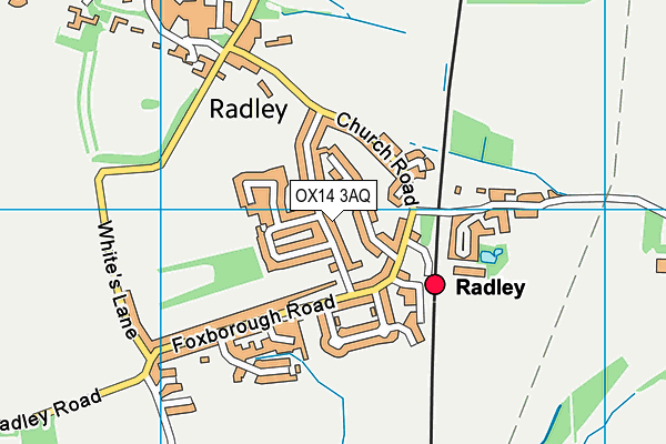 OX14 3AQ map - OS VectorMap District (Ordnance Survey) OX14 3AQ map - OS VectorMap District (Ordnance Survey)