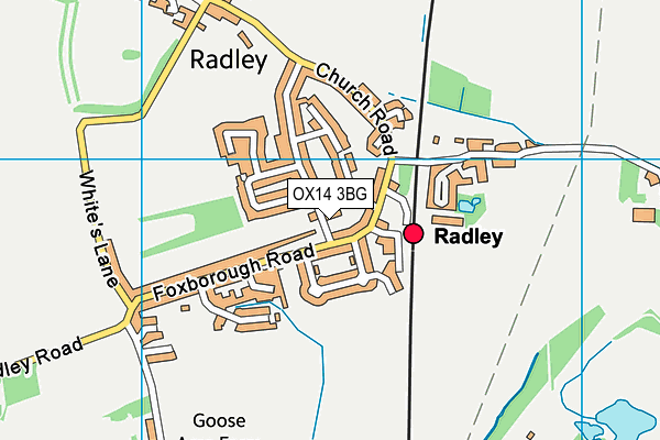 OX14 3BG map - OS VectorMap District (Ordnance Survey) OX14 3BG map - OS VectorMap District (Ordnance Survey)