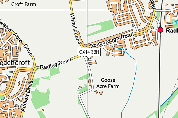 OX14 3BH map - OS VectorMap District (Ordnance Survey)