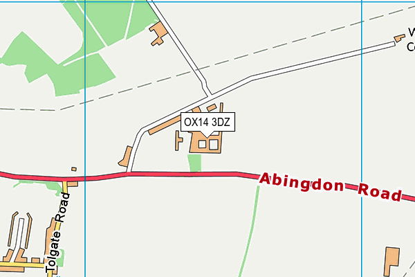 OX14 3DZ map - OS VectorMap District (Ordnance Survey) OX14 3DZ map - OS VectorMap District (Ordnance Survey)