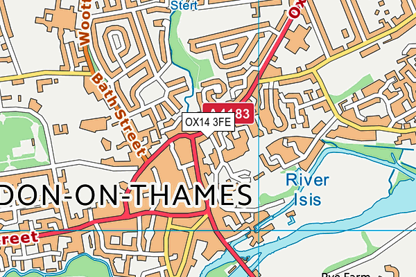 OX14 3FE map - OS VectorMap District (Ordnance Survey) OX14 3FE map - OS VectorMap District (Ordnance Survey)