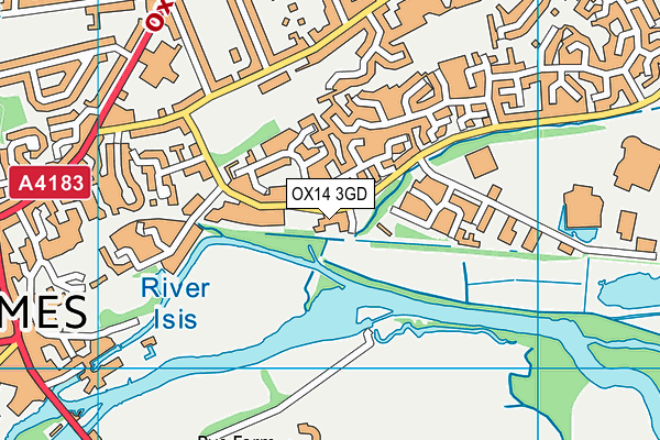 OX14 3GD map - OS VectorMap District (Ordnance Survey) OX14 3GD map - OS VectorMap District (Ordnance Survey)
