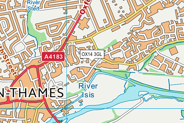 OX14 3GL map - OS VectorMap District (Ordnance Survey)