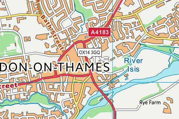 OX14 3GQ map - OS VectorMap District (Ordnance Survey) OX14 3GQ map - OS VectorMap District (Ordnance Survey)