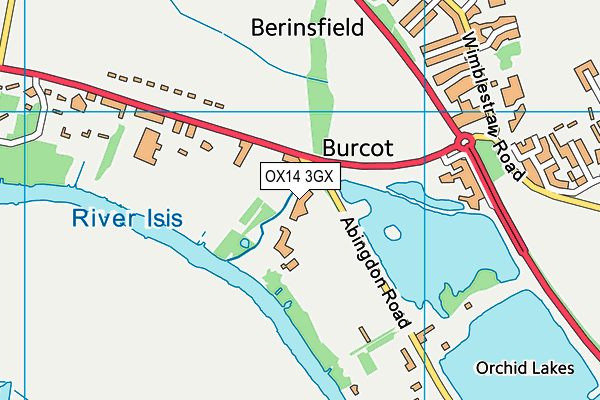 OX14 3GX map - OS VectorMap District (Ordnance Survey) OX14 3GX map - OS VectorMap District (Ordnance Survey)