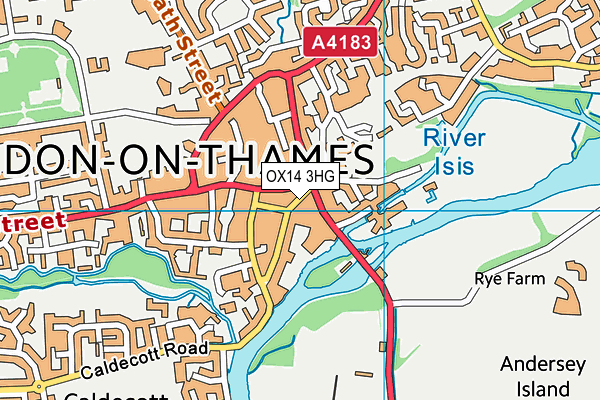 OX14 3HG map - OS VectorMap District (Ordnance Survey) OX14 3HG map - OS VectorMap District (Ordnance Survey)