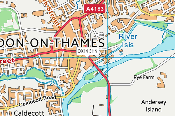 OX14 3HN map - OS VectorMap District (Ordnance Survey) OX14 3HN map - OS VectorMap District (Ordnance Survey)