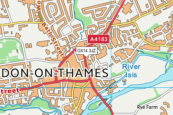 OX14 3JZ map - OS VectorMap District (Ordnance Survey) OX14 3JZ map - OS VectorMap District (Ordnance Survey)