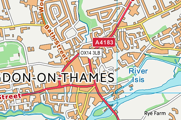 OX14 3LB map - OS VectorMap District (Ordnance Survey)