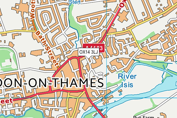 OX14 3LJ map - OS VectorMap District (Ordnance Survey) OX14 3LJ map - OS VectorMap District (Ordnance Survey)
