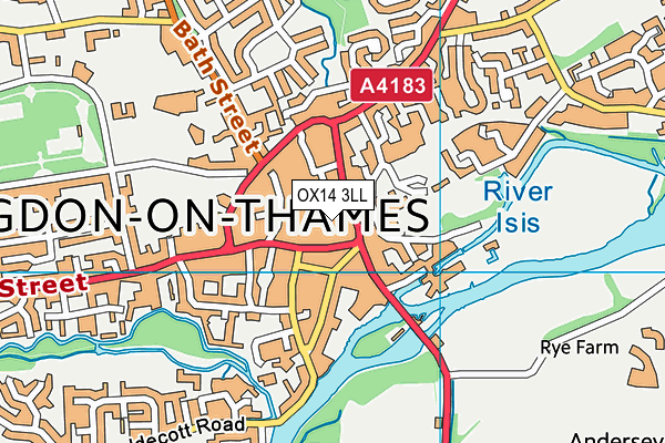 OX14 3LL map - OS VectorMap District (Ordnance Survey) OX14 3LL map - OS VectorMap District (Ordnance Survey)