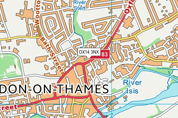 OX14 3NX map - OS VectorMap District (Ordnance Survey) OX14 3NX map - OS VectorMap District (Ordnance Survey)