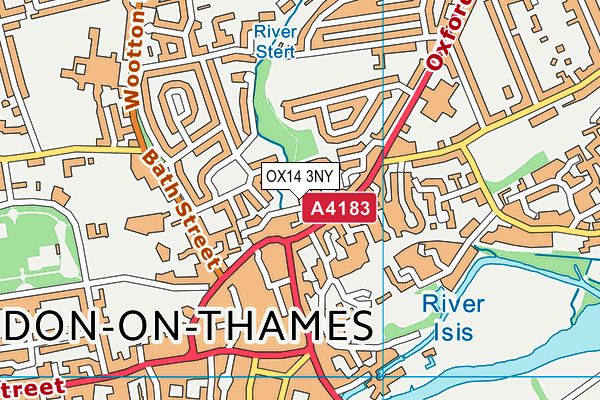 OX14 3NY map - OS VectorMap District (Ordnance Survey) OX14 3NY map - OS VectorMap District (Ordnance Survey)