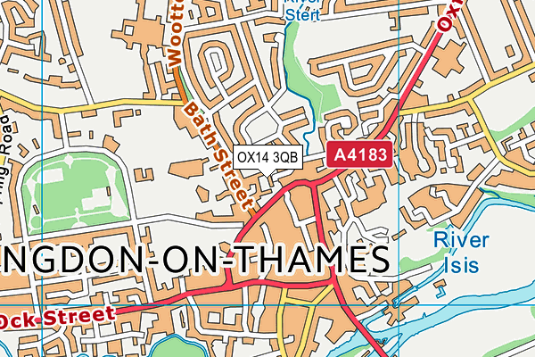 OX14 3QB map - OS VectorMap District (Ordnance Survey) OX14 3QB map - OS VectorMap District (Ordnance Survey)