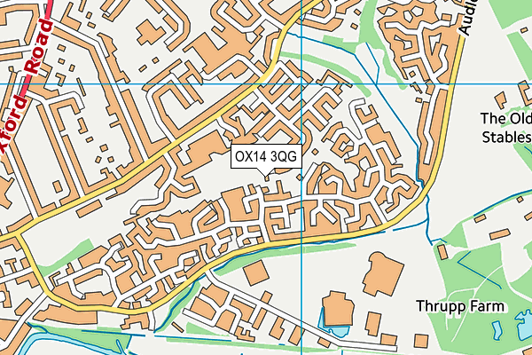 OX14 3QG map - OS VectorMap District (Ordnance Survey) OX14 3QG map - OS VectorMap District (Ordnance Survey)