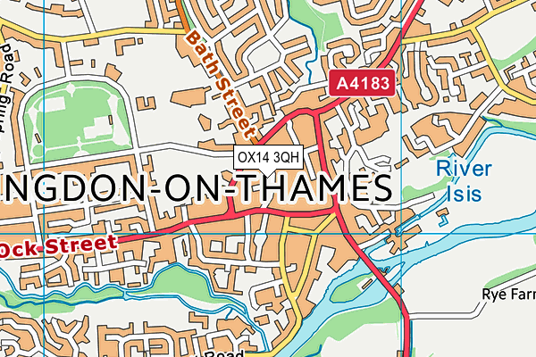 OX14 3QH map - OS VectorMap District (Ordnance Survey) OX14 3QH map - OS VectorMap District (Ordnance Survey)