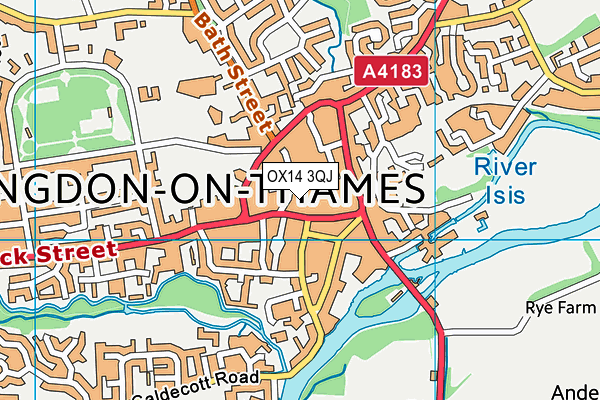 OX14 3QJ map - OS VectorMap District (Ordnance Survey) OX14 3QJ map - OS VectorMap District (Ordnance Survey)