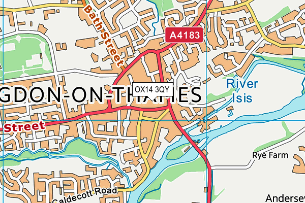 OX14 3QY map - OS VectorMap District (Ordnance Survey) OX14 3QY map - OS VectorMap District (Ordnance Survey)
