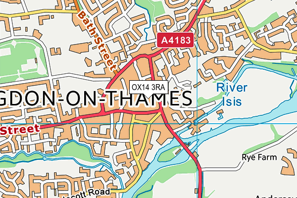 OX14 3RA map - OS VectorMap District (Ordnance Survey) OX14 3RA map - OS VectorMap District (Ordnance Survey)