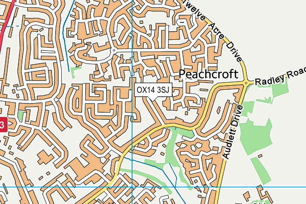 OX14 3SJ map - OS VectorMap District (Ordnance Survey) OX14 3SJ map - OS VectorMap District (Ordnance Survey)