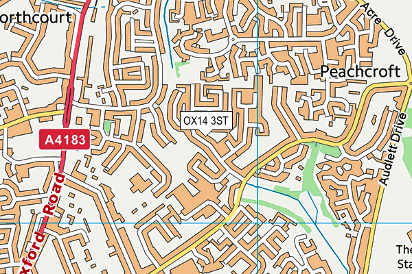 OX14 3ST map - OS VectorMap District (Ordnance Survey) OX14 3ST map - OS VectorMap District (Ordnance Survey)