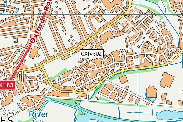OX14 3UZ map - OS VectorMap District (Ordnance Survey) OX14 3UZ map - OS VectorMap District (Ordnance Survey)