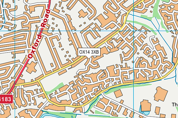 OX14 3XB map - OS VectorMap District (Ordnance Survey) OX14 3XB map - OS VectorMap District (Ordnance Survey)