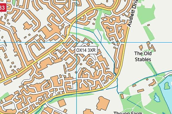 OX14 3XR map - OS VectorMap District (Ordnance Survey) OX14 3XR map - OS VectorMap District (Ordnance Survey)