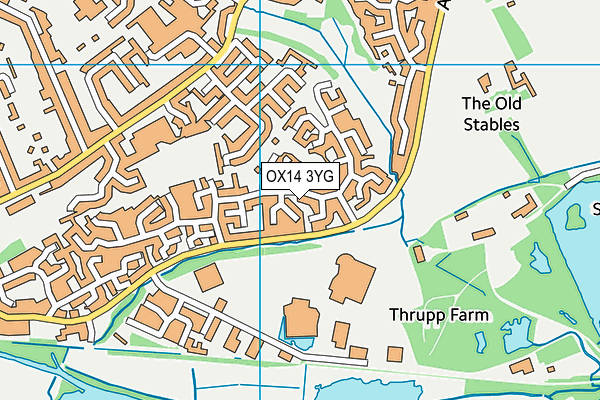 OX14 3YG map - OS VectorMap District (Ordnance Survey) OX14 3YG map - OS VectorMap District (Ordnance Survey)
