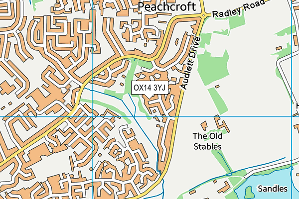 OX14 3YJ map - OS VectorMap District (Ordnance Survey) OX14 3YJ map - OS VectorMap District (Ordnance Survey)