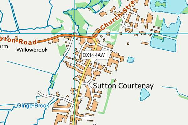 OX14 4AW map - OS VectorMap District (Ordnance Survey) OX14 4AW map - OS VectorMap District (Ordnance Survey)
