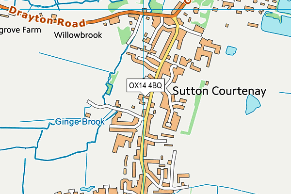 OX14 4BQ map - OS VectorMap District (Ordnance Survey) OX14 4BQ map - OS VectorMap District (Ordnance Survey)