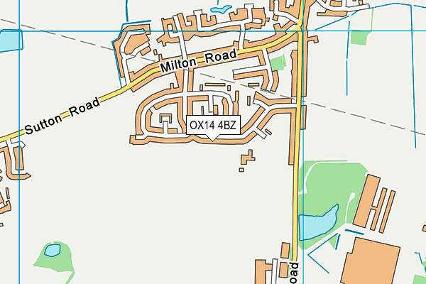 OX14 4BZ map - OS VectorMap District (Ordnance Survey) OX14 4BZ map - OS VectorMap District (Ordnance Survey)