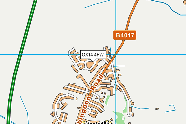 OX14 4FW map - OS VectorMap District (Ordnance Survey) OX14 4FW map - OS VectorMap District (Ordnance Survey)