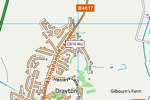 OX14 4HJ map - OS VectorMap District (Ordnance Survey) OX14 4HJ map - OS VectorMap District (Ordnance Survey)