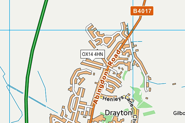 OX14 4HN map - OS VectorMap District (Ordnance Survey) OX14 4HN map - OS VectorMap District (Ordnance Survey)