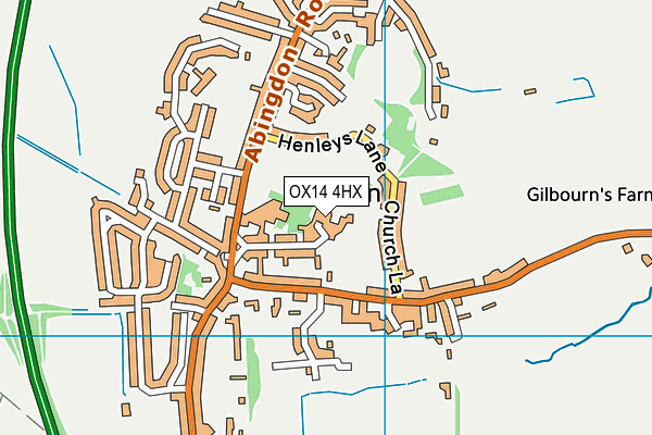 OX14 4HX map - OS VectorMap District (Ordnance Survey)