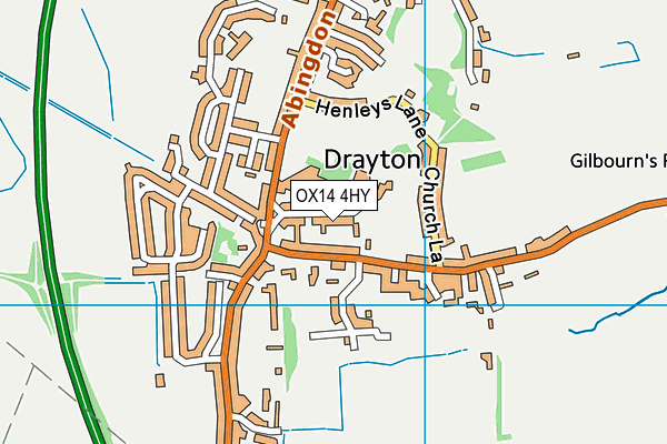 OX14 4HY map - OS VectorMap District (Ordnance Survey)