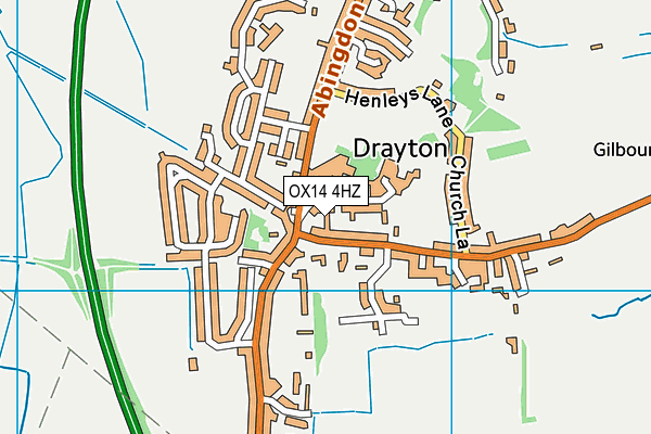 OX14 4HZ map - OS VectorMap District (Ordnance Survey) OX14 4HZ map - OS VectorMap District (Ordnance Survey)