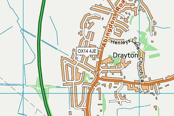 OX14 4JE map - OS VectorMap District (Ordnance Survey) OX14 4JE map - OS VectorMap District (Ordnance Survey)