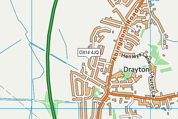 OX14 4JQ map - OS VectorMap District (Ordnance Survey) OX14 4JQ map - OS VectorMap District (Ordnance Survey)