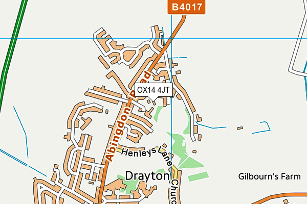 OX14 4JT map - OS VectorMap District (Ordnance Survey) OX14 4JT map - OS VectorMap District (Ordnance Survey)