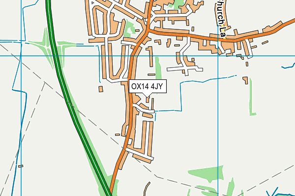 OX14 4JY map - OS VectorMap District (Ordnance Survey) OX14 4JY map - OS VectorMap District (Ordnance Survey)