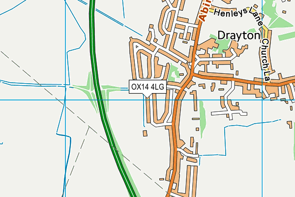 OX14 4LG map - OS VectorMap District (Ordnance Survey) OX14 4LG map - OS VectorMap District (Ordnance Survey)