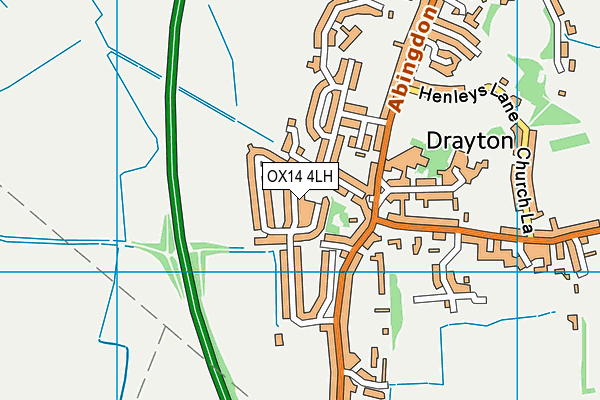 OX14 4LH map - OS VectorMap District (Ordnance Survey) OX14 4LH map - OS VectorMap District (Ordnance Survey)