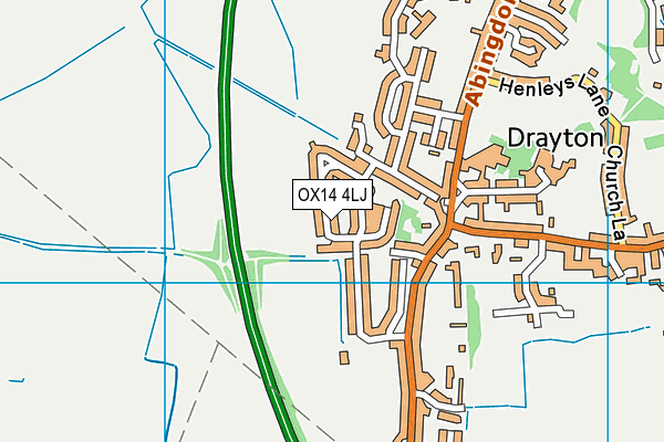 OX14 4LJ map - OS VectorMap District (Ordnance Survey) OX14 4LJ map - OS VectorMap District (Ordnance Survey)
