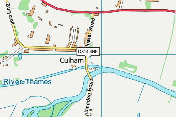 OX14 4NE map - OS VectorMap District (Ordnance Survey) OX14 4NE map - OS VectorMap District (Ordnance Survey)